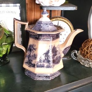 J Clementson Ironstone Tillenberg Pattern 10" Circa 1839-1864 Antique